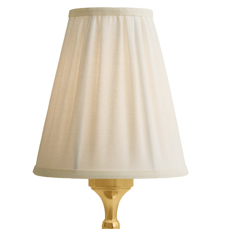 Antara Rechargeable Table Lamp 12", Aged Brass and Off-White Linen