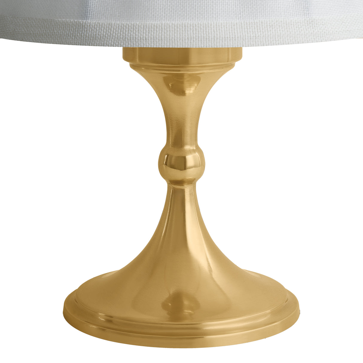Antara Rechargeable Table Lamp 12", Aged Brass and Off-White Linen