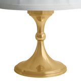 Antara Rechargeable Table Lamp 12", Aged Brass and Off-White Linen
