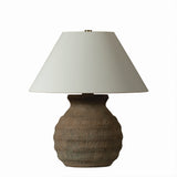 Donna Table Lamp 24", Rustic Clay and Patina Brass