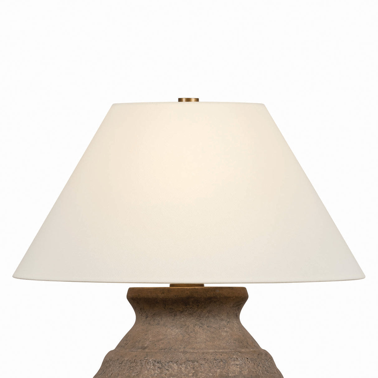 Donna Table Lamp 24", Rustic Clay and Patina Brass