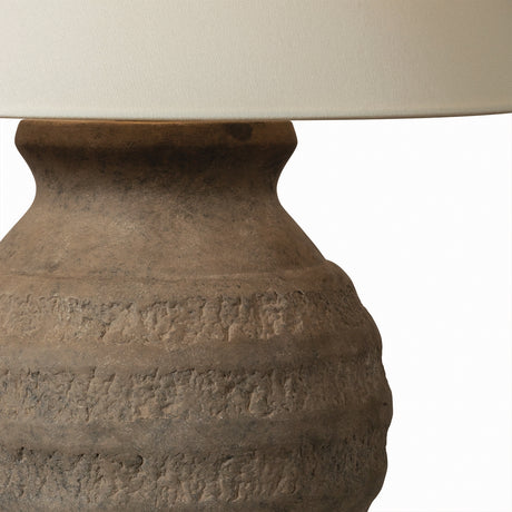 Donna Table Lamp 24", Rustic Clay and Patina Brass