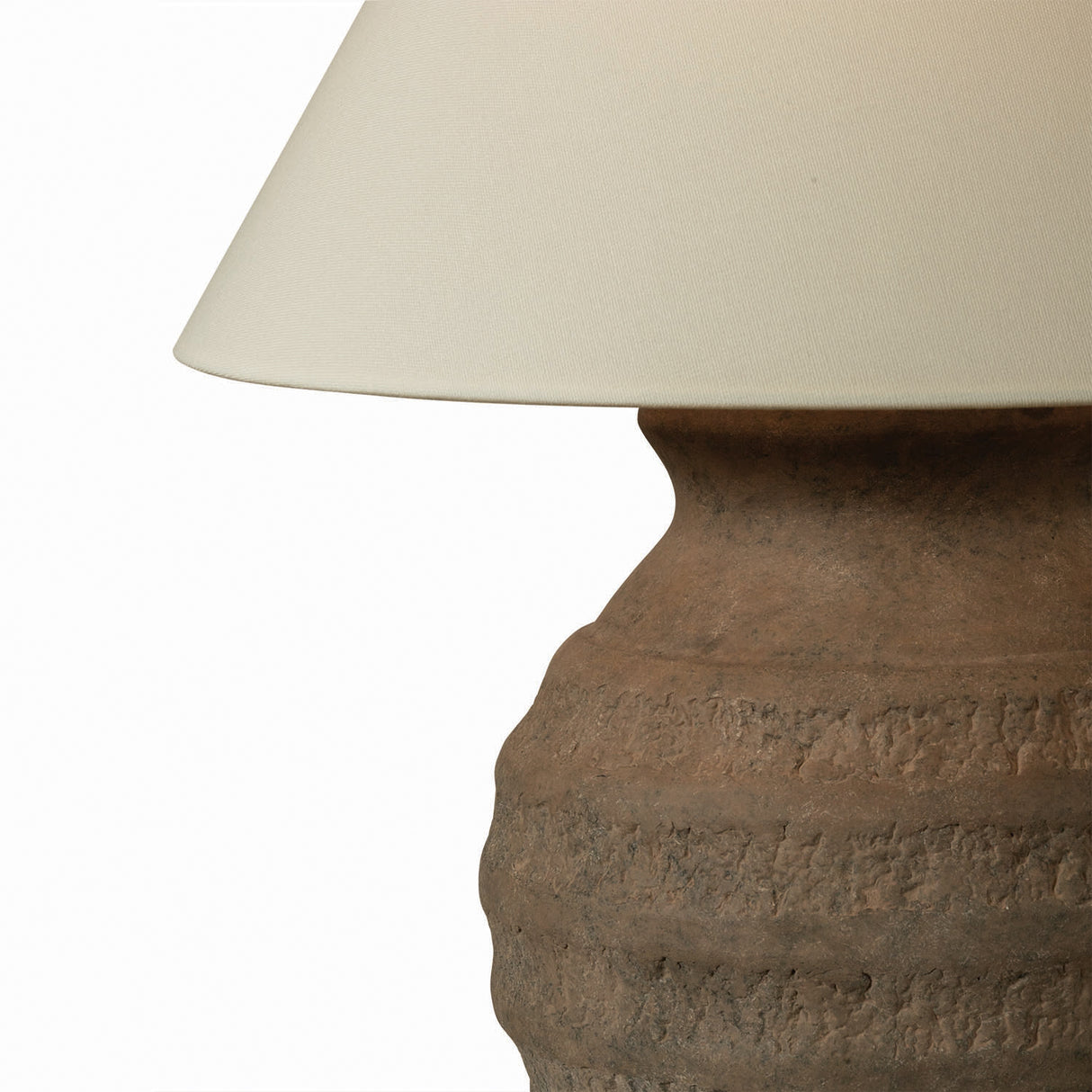 Donna Table Lamp 24", Rustic Clay and Patina Brass