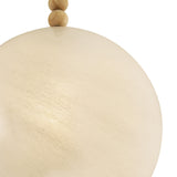 Wilhelmina Swag Pendant, Aged Brass, Oak, and Cloud Glass