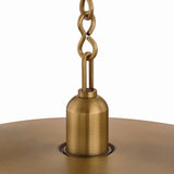 Crawford Extra Large Metal Pendant 28", Patina Brass