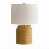 Zola Table Lamp 18", Matte Honey Glaze and Aged Brass