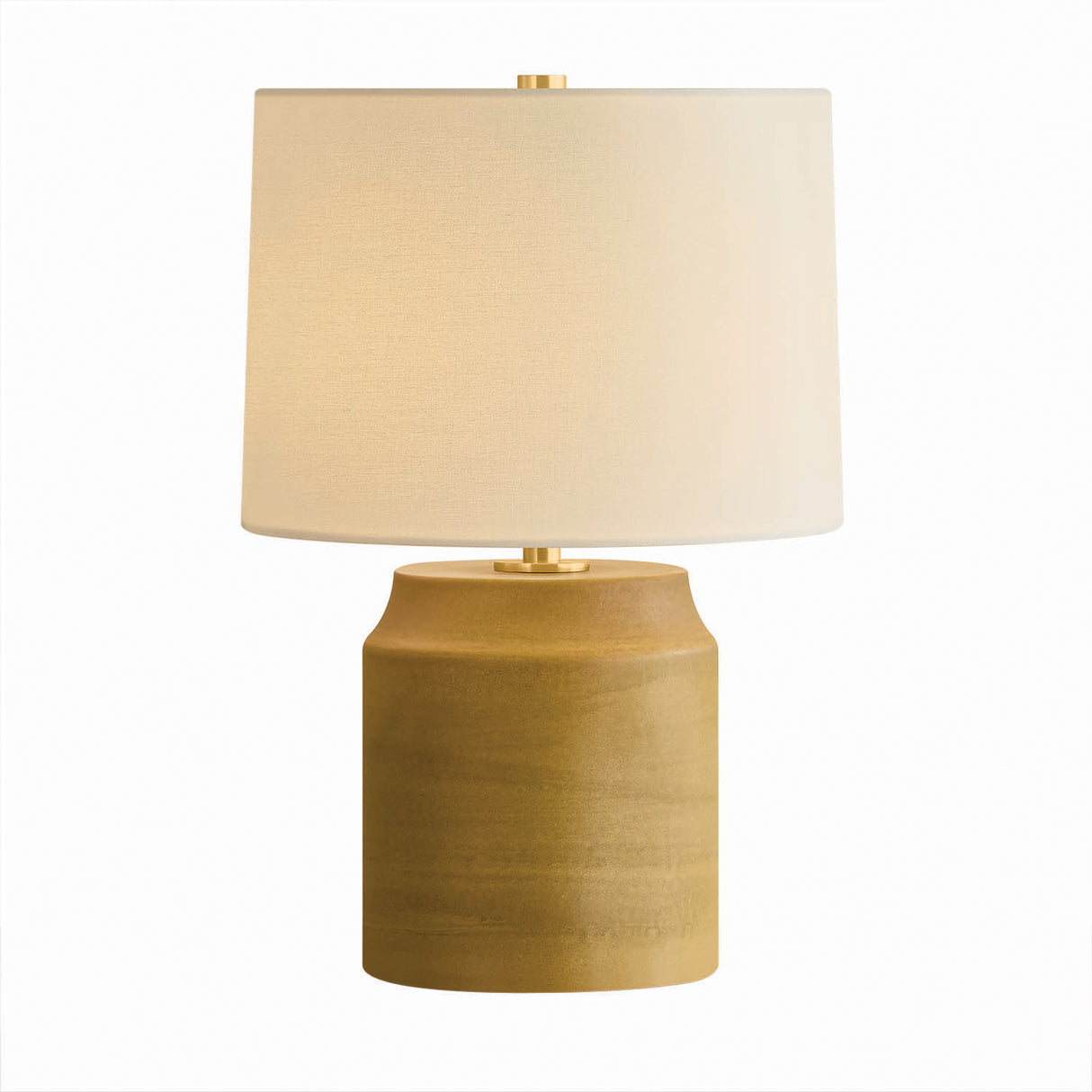 Zola Table Lamp 18", Matte Honey Glaze and Aged Brass
