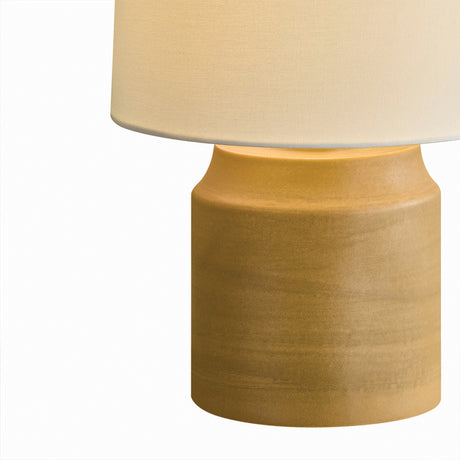 Zola Table Lamp 18", Matte Honey Glaze and Aged Brass