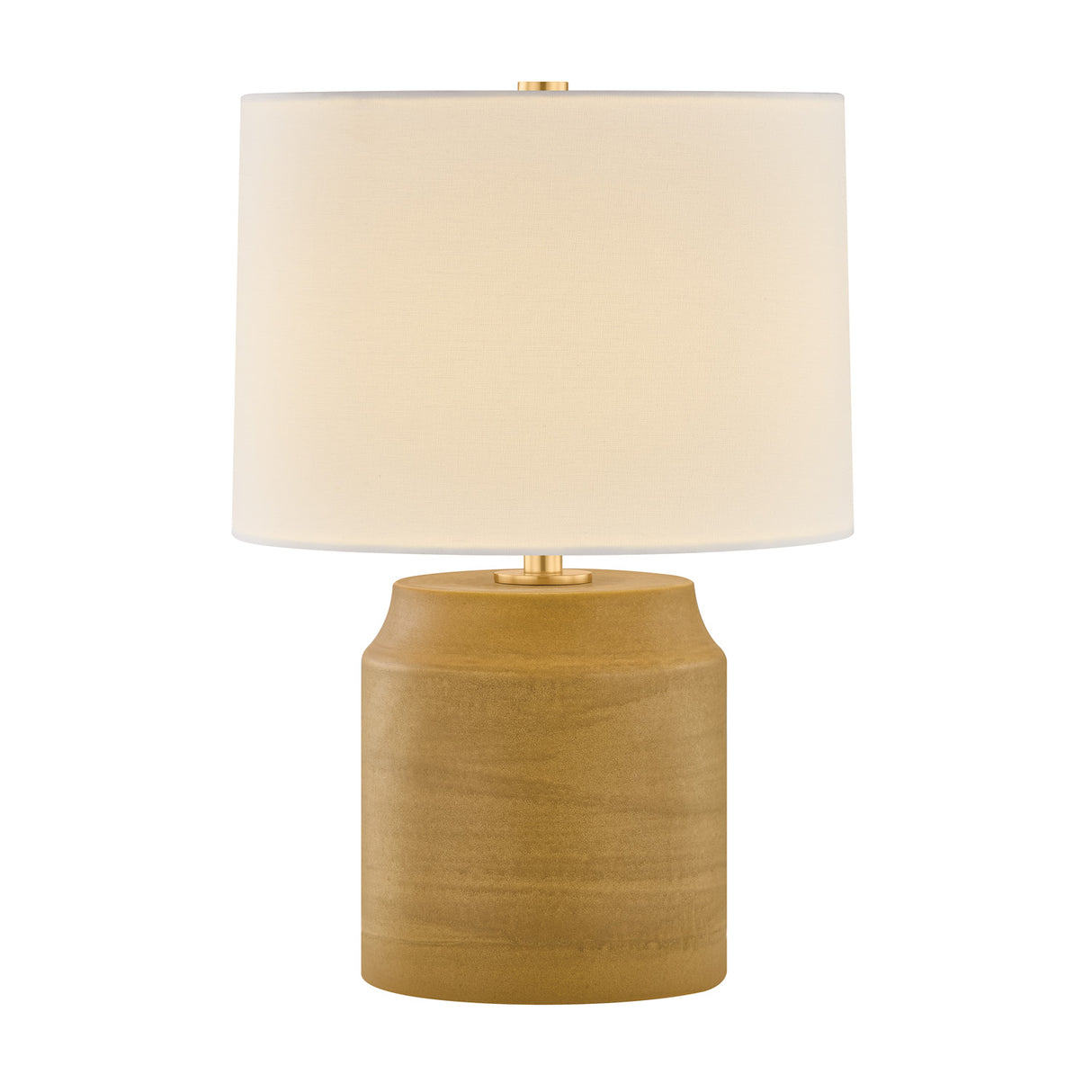 Zola Table Lamp 18", Matte Honey Glaze and Aged Brass