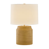 Zola Table Lamp 18", Matte Honey Glaze and Aged Brass