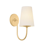 Catherine Wall Sconce 13", Gold Leaf and Raw Silk