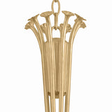 Catherine 6 Light Chandelier 28", Gold Leaf and Raw Silk