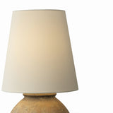 Raffael Table Lamp 20", Aged Earth Ceramic and Patina Brass