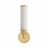 Sayer Wall Sconce 15", Aged Brass and Cloud Glass