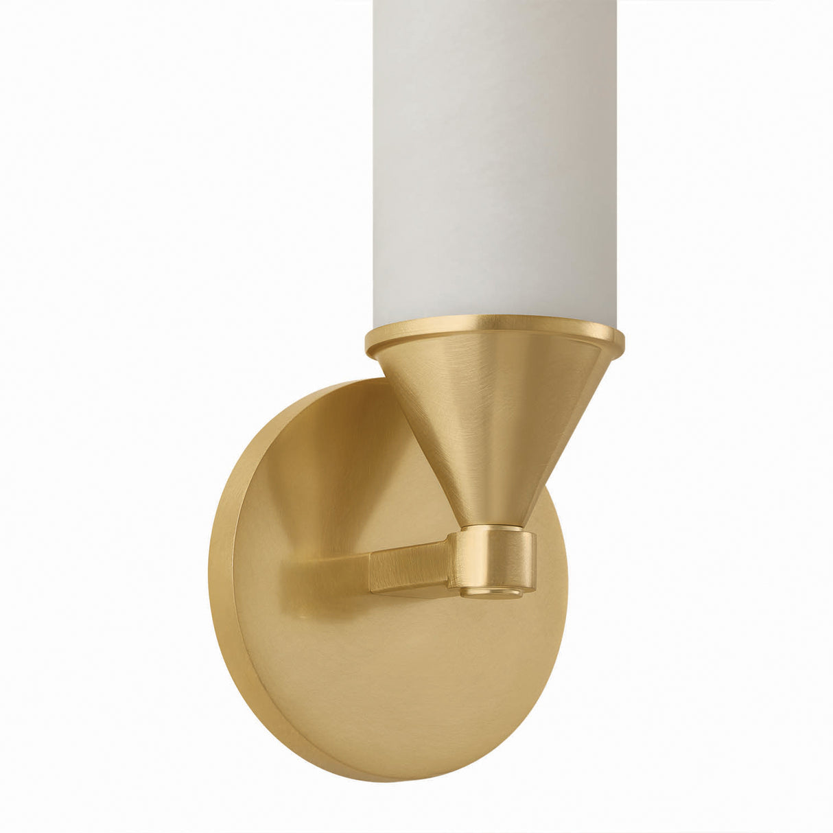 Sayer Wall Sconce 15", Aged Brass and Cloud Glass