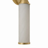 Sayer Wall Sconce 15", Aged Brass and Cloud Glass