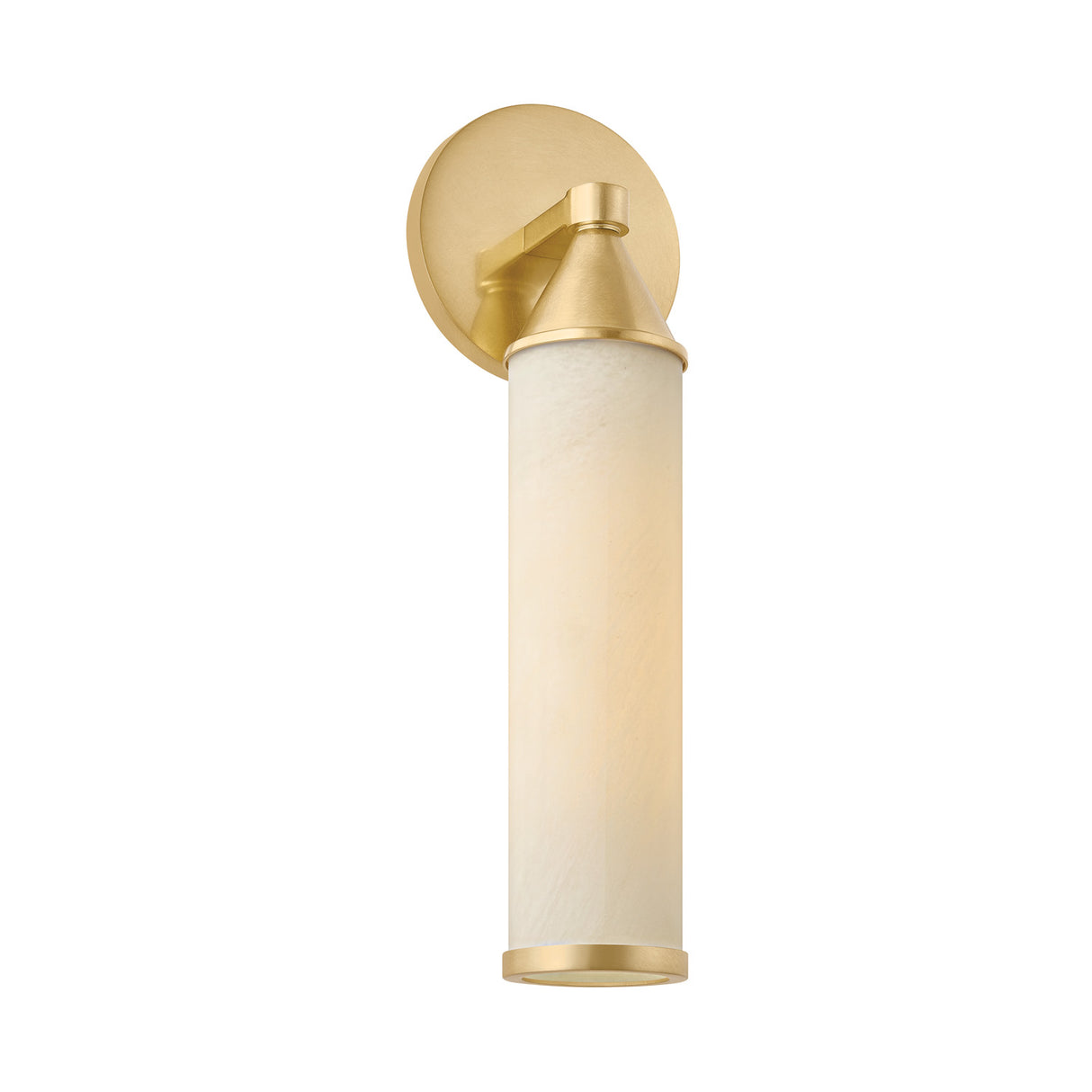 Sayer Wall Sconce 15", Aged Brass and Cloud Glass
