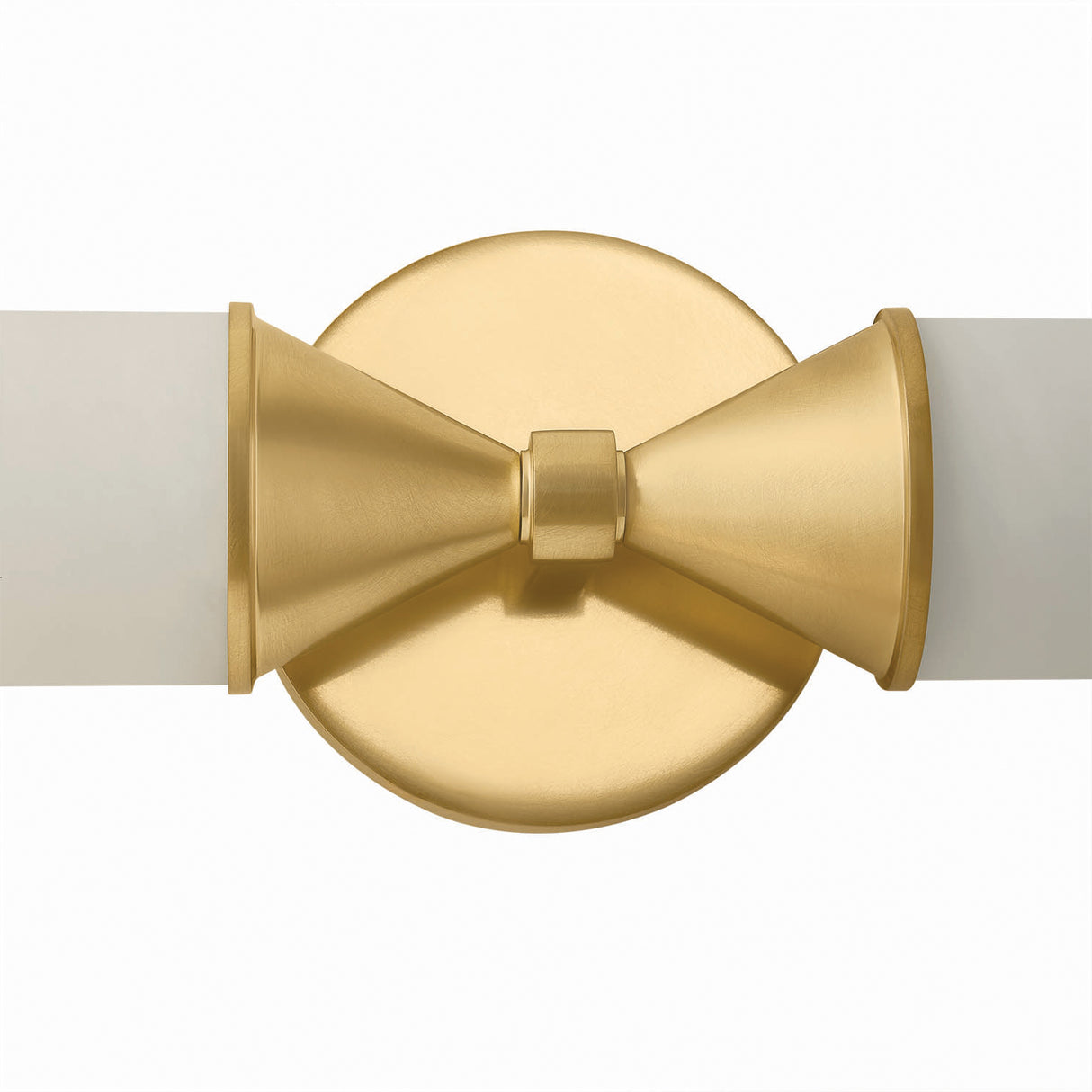 Sayer 2 Light Wall Sconce 25", Aged Brass and Cloud Glass
