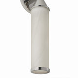 Sayer Wall Sconce 15", Polished Nickel and Cloud Glass