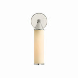 Sayer Wall Sconce 15", Polished Nickel and Cloud Glass