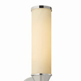 Sayer Wall Sconce 15", Polished Nickel and Cloud Glass