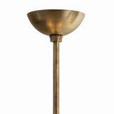 Zayla 5 Light Chandelier 46", Patina Brass and Textured Linen