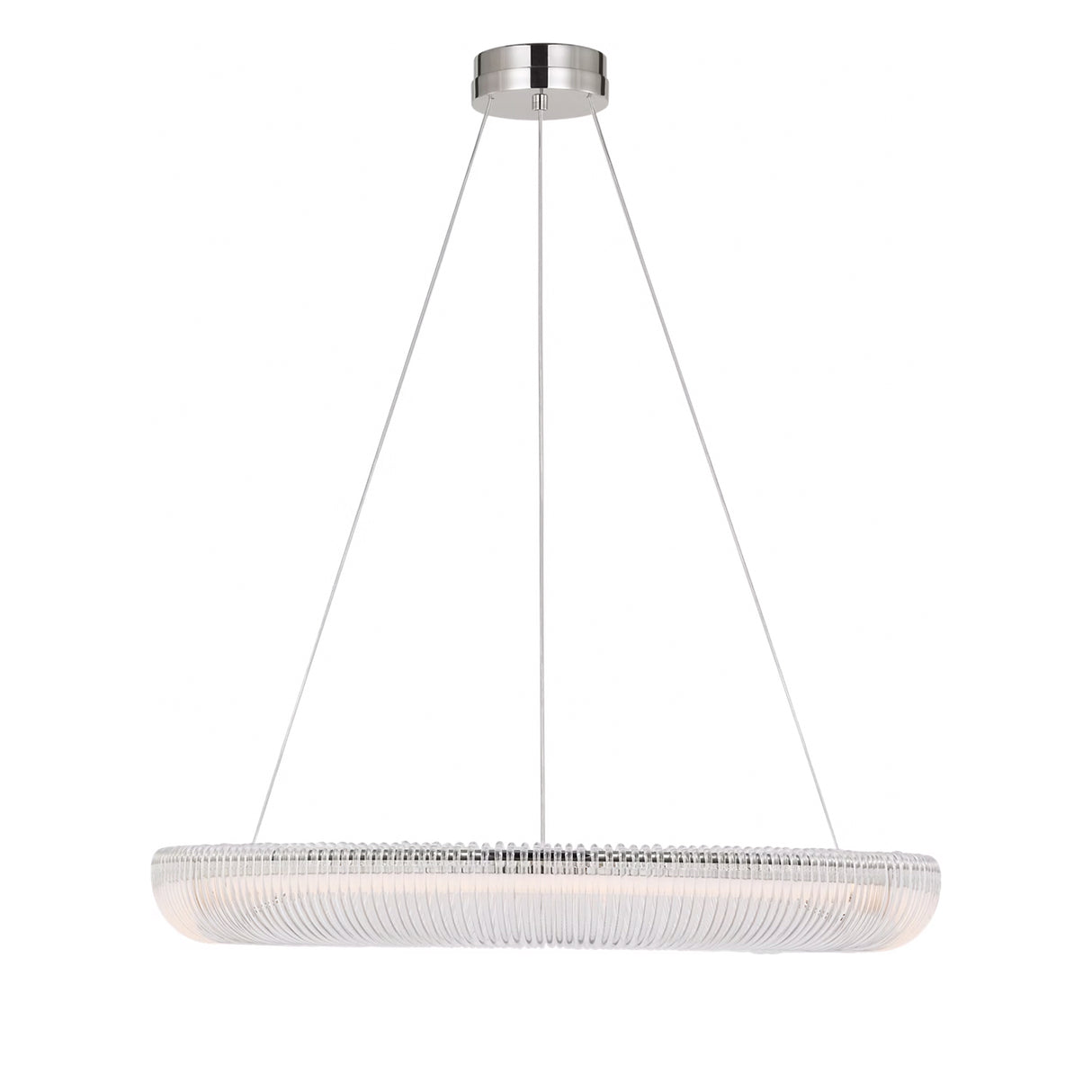 Amir Large LED Chandelier 30", Polished Nickel