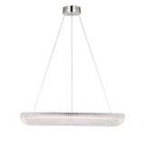 Amir Large LED Chandelier 30", Polished Nickel