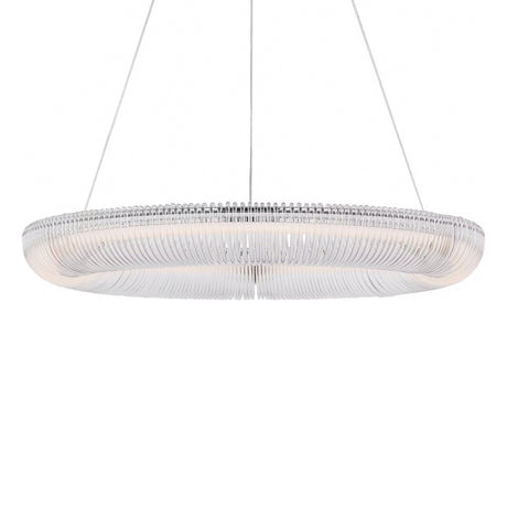 Amir Large LED Chandelier 30", Polished Nickel