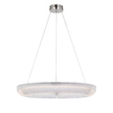 Amir Large LED Chandelier 30", Polished Nickel