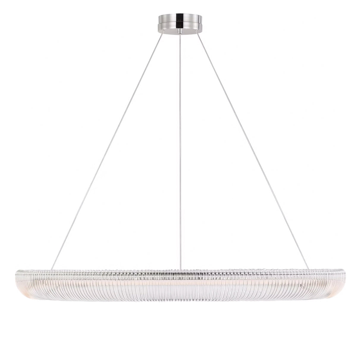 Amir Extra Large LED Chandelier 40", Polished Nickel