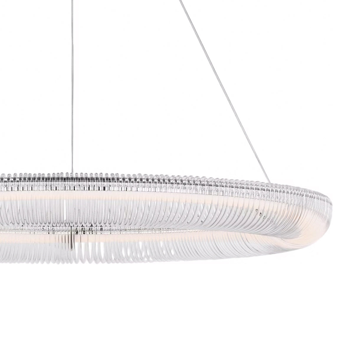 Amir Extra Large LED Chandelier 40", Polished Nickel