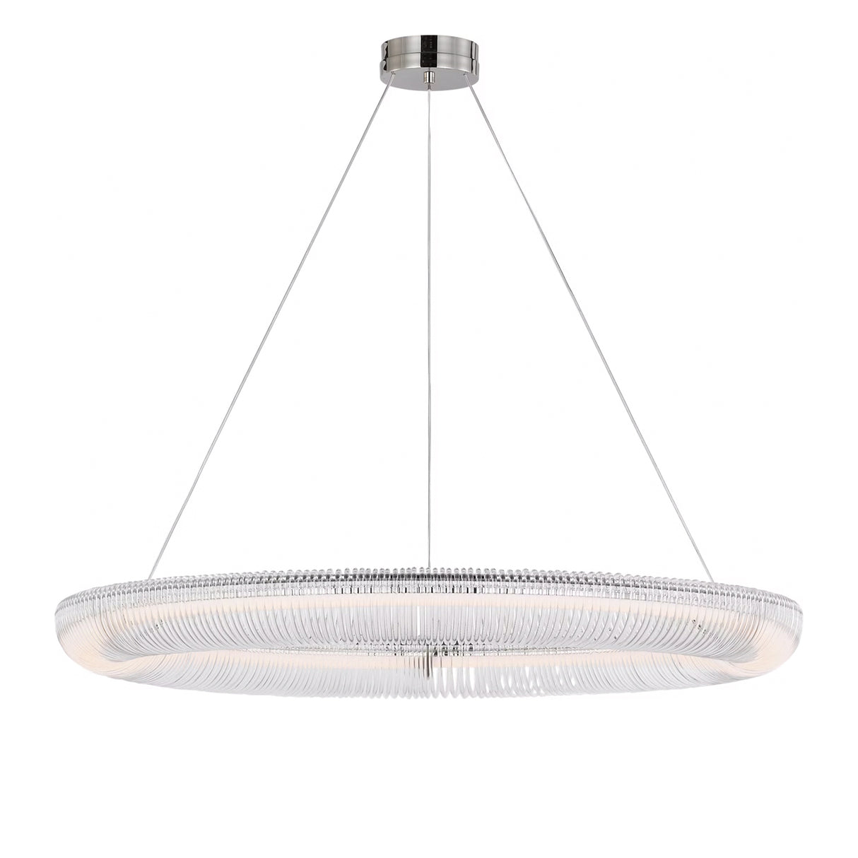 Amir Extra Large LED Chandelier 40", Polished Nickel