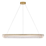 Amir Extra Large LED Chandelier 40", Modern Brass