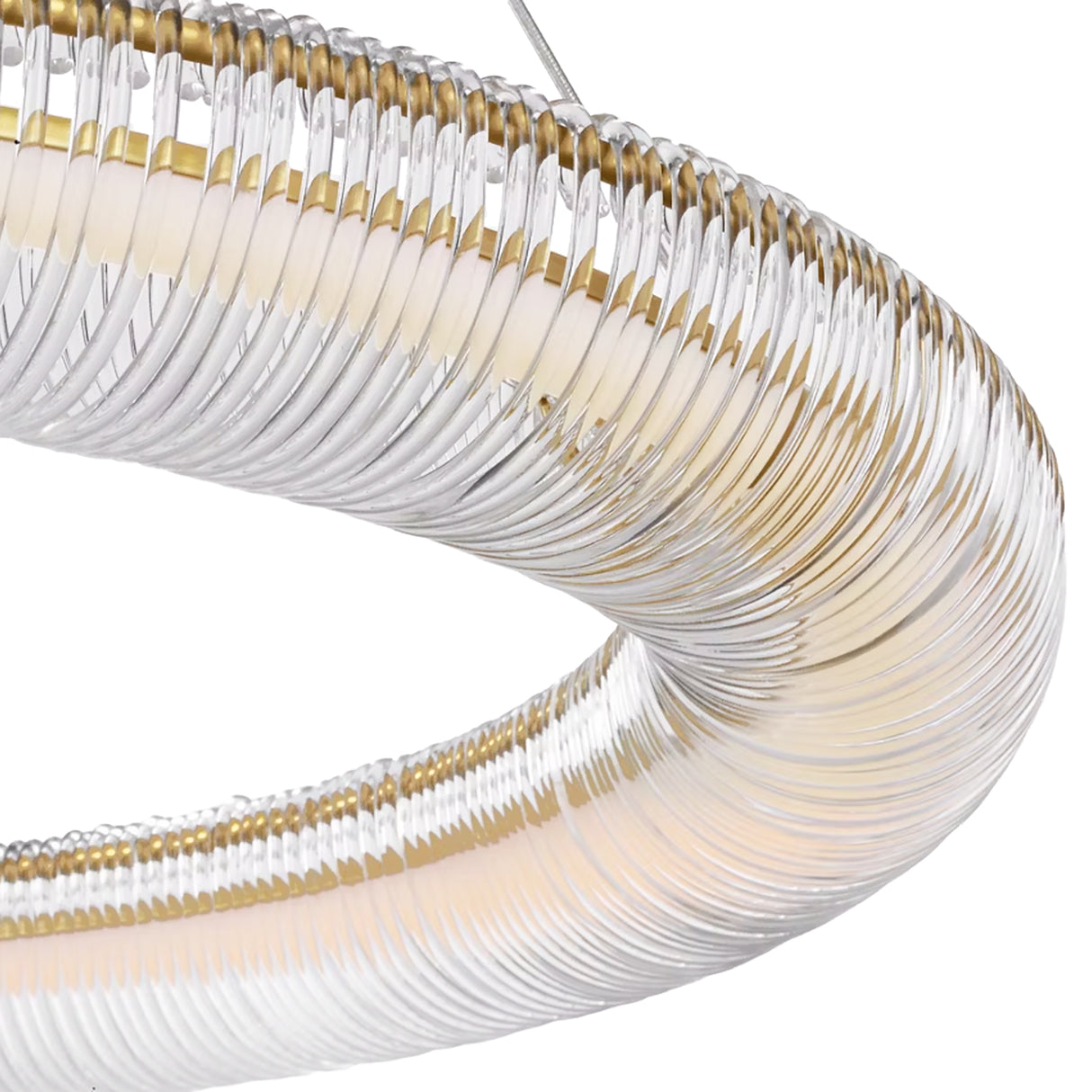 Amir Extra Large LED Chandelier 40", Modern Brass