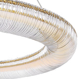 Amir Extra Large LED Chandelier 40", Modern Brass