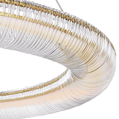 Amir Extra Large LED Chandelier 40", Modern Brass
