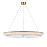 Amir Extra Large LED Chandelier 40", Modern Brass