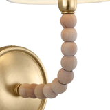 Casimir Curved Wall Sconce 13", Gilded Brass