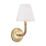 Casimir Curved Wall Sconce 13", Gilded Brass