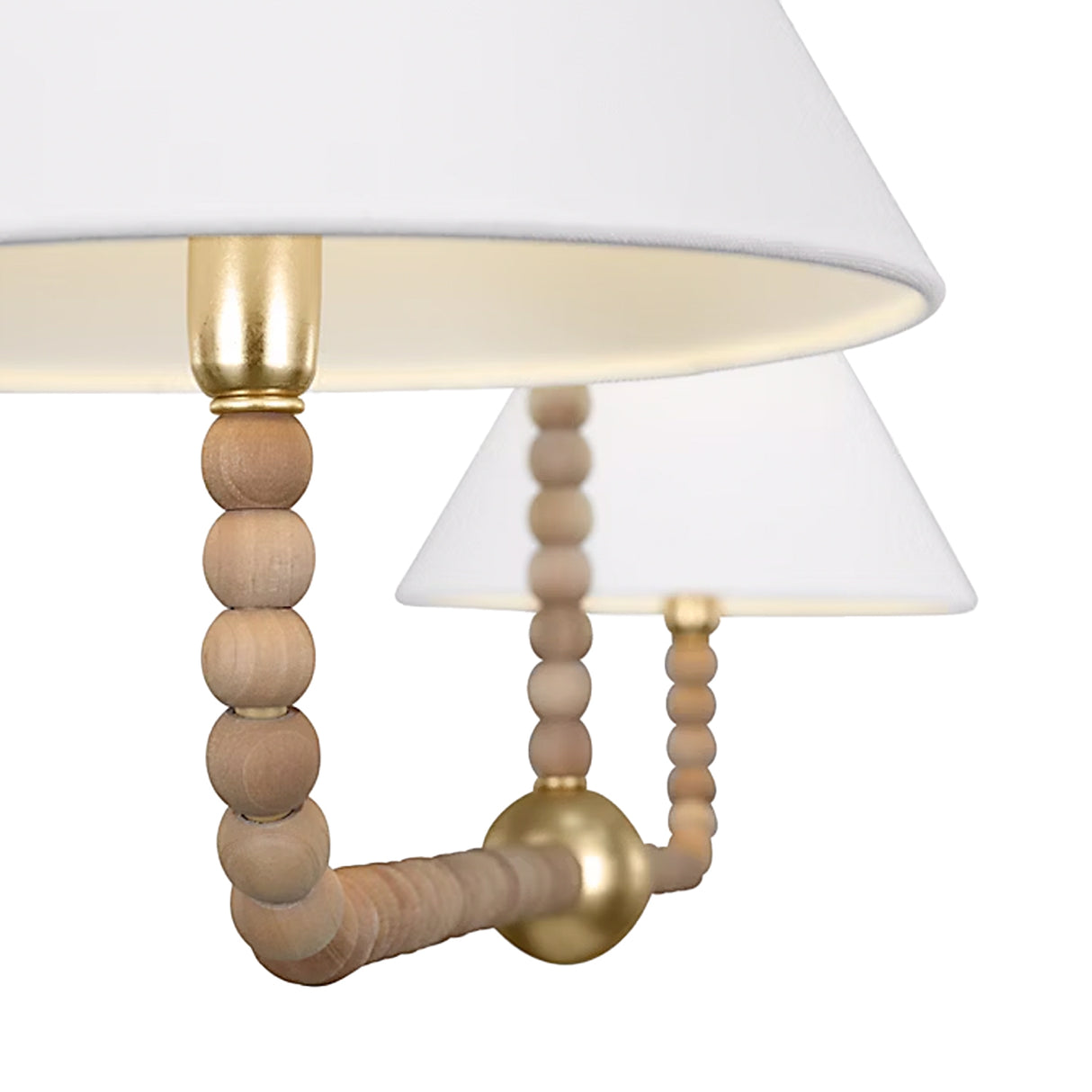Casimir 2 Shade Linear Pendant 61", Gilded Brass