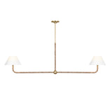 Casimir 2 Shade Linear Pendant 61", Gilded Brass