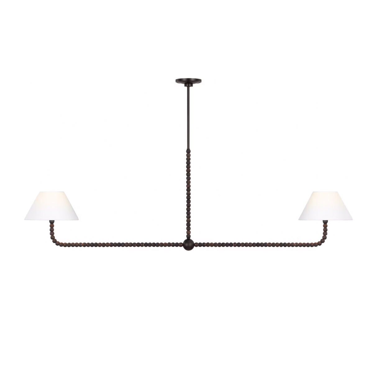 Casimir 2 Shade Linear Pendant 61", Aged Iron