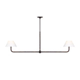 Casimir 2 Shade Linear Pendant 61", Aged Iron