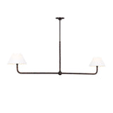 Casimir 2 Shade Linear Pendant 61", Aged Iron