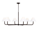 Casimir 6 Light Chandelier 50", Aged Iron