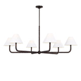 Casimir 6 Light Chandelier 50", Aged Iron