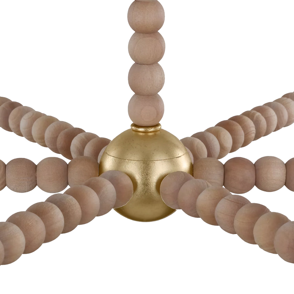 Casimir 6 Light Chandelier 50", Gilded Brass