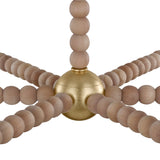 Casimir 6 Light Chandelier 50", Gilded Brass