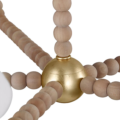 Casimir 5 Light Chandelier 39", Gilded Brass